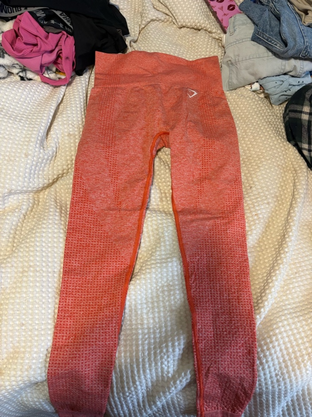 Gymshark Seamless Leggings in Coral Orange